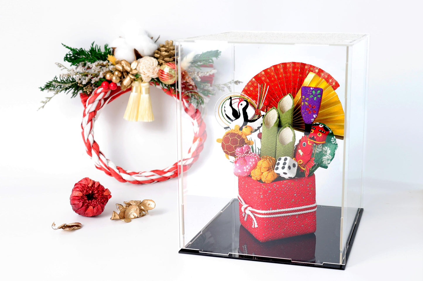 日本織錦賀年門松